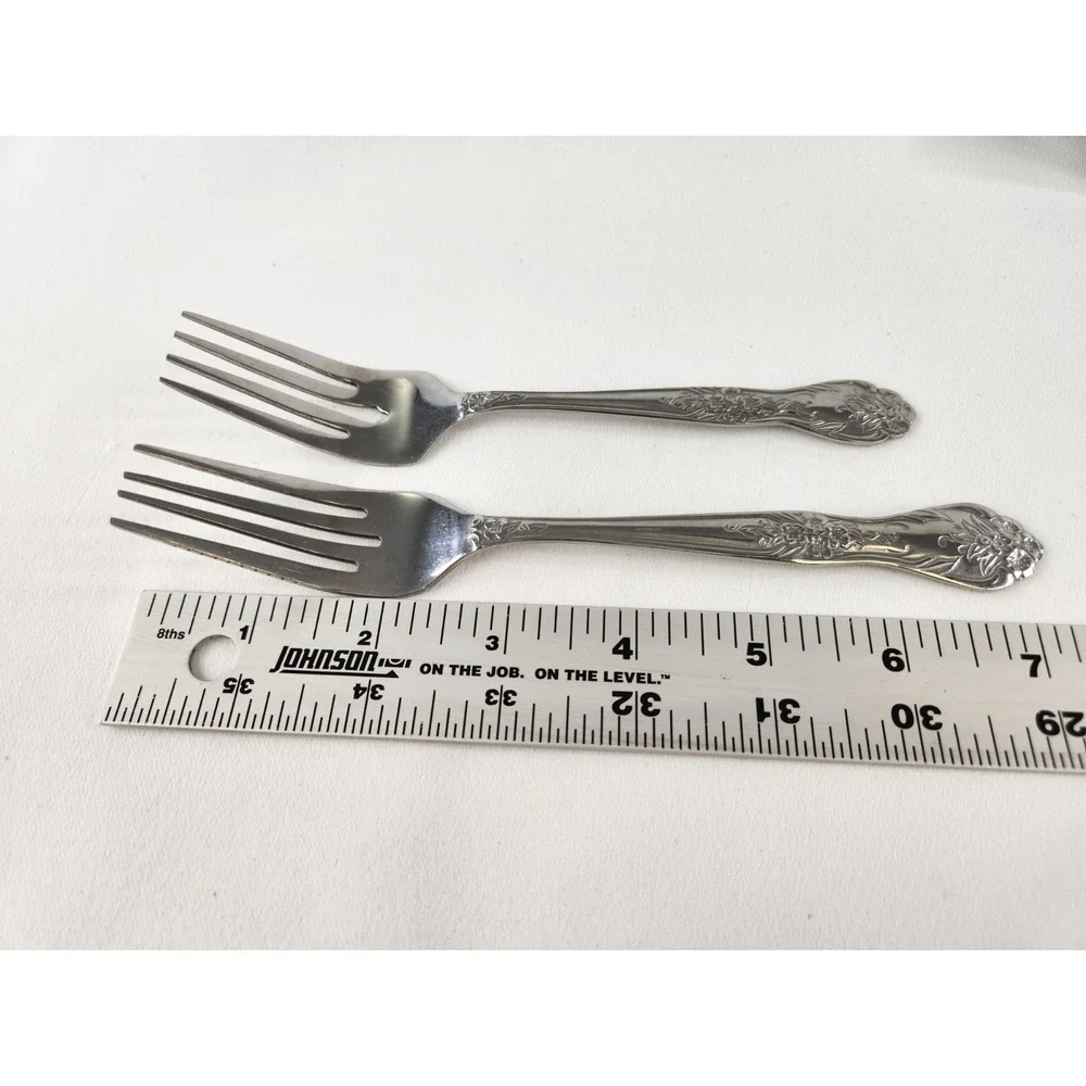 Rogers Stainless Steel Love Joy Pattern Flatware 10 Piece Lot Spoons Forks Repla